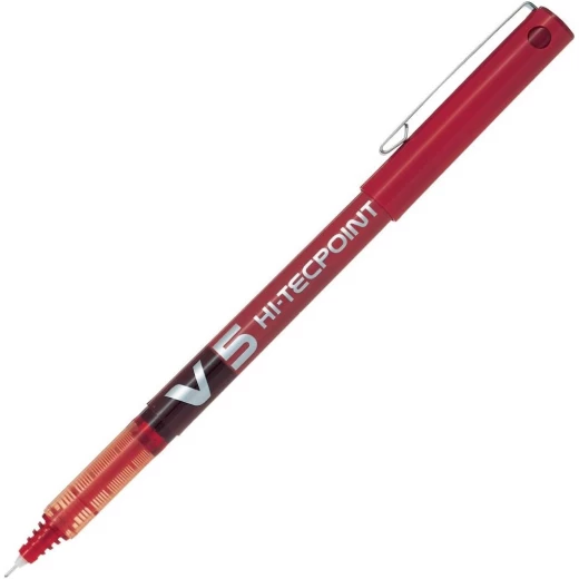 Pilot V5 Hi-Tecpoint Red Rollerball Pen - 0.5mm Tip Pilot V5 Hi-Tecpoint Red Rollerball Pen - 0.5mm Tip