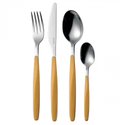 Guzzini My Fusion Cutlery Set 24 Pieces Ochre - Dishwasher Safe
