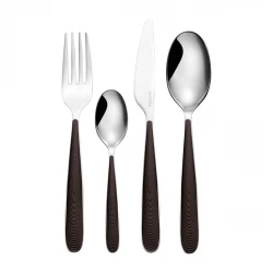 Guzzini Just Cutlery Set 24 Pieces Brown - Dining & Entertaining