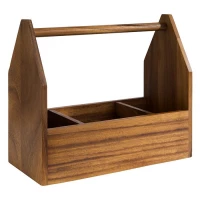APS Wood Table Condiment Holder 25x15cm Brown