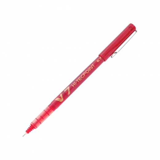 قلم حبر جاف دوار Pilot V7 Hi-Tecpoint أحمر - سن 0.5 مم قلم حبر جاف دوار Pilot V7 Hi-Tecpoint أحمر - سن 0.5 مم