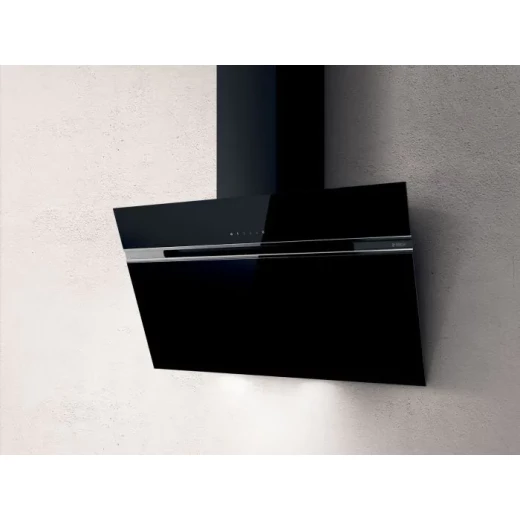 شفاط مطبخ مثبت على الحائط أسود Elica STRIPE LUX BL/A/90/Lx 90 سم