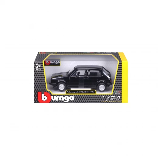 بوراغو 1:24 فولكس واجن VW Golf Mk1 GTI 1979 أسود نموذج مصبوب - بوراغو - Image 14