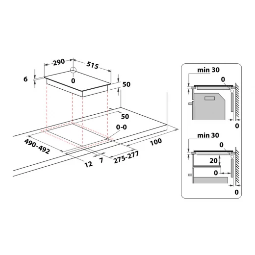 موقد كهربائي ويرلبول AKT 360/IX - حلقتان، مدمج، أسود - ‎ويرلبول - Image 5