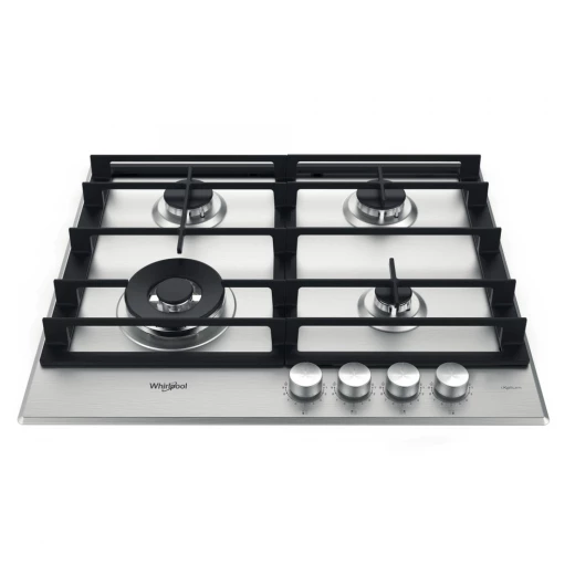 Whirlpool GMWL 628/IXL Gas Hob: 4 Burners, Cast Iron Pan Support 60cm Whirlpool GMWL 628/IXL Gas Hob: 4 Burners, Cast Iron Pan Support 60cm