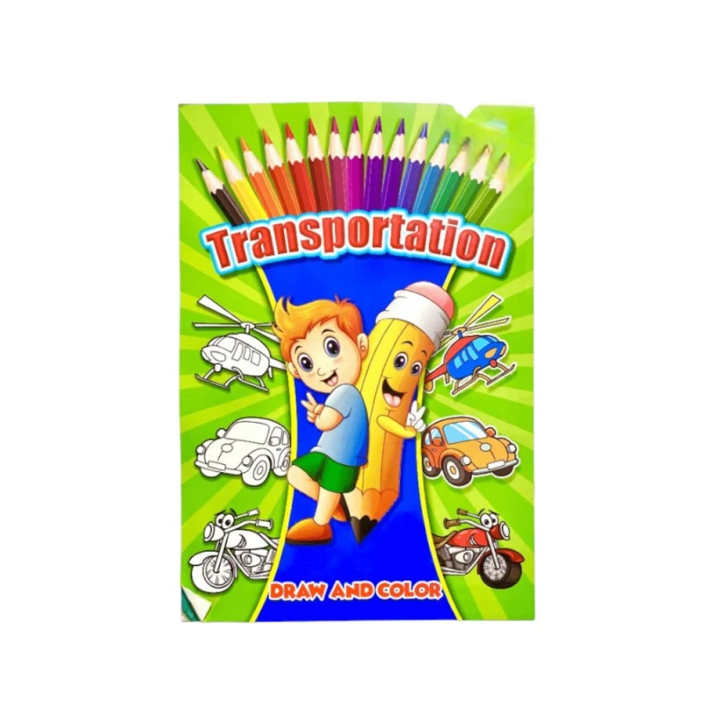 كتاب تلوين المواصلات A3 من Coloring and Enjoy - 12 صفحة - اس ستيشنري