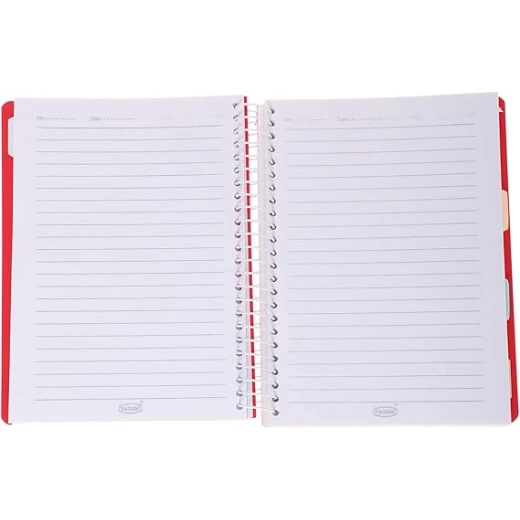 دفتر بحلقات A5 5 حلقات 190 صفحة - مثالي للمدرسة والمكتب - اس ستيشنري - Image 2