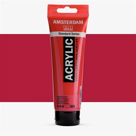 Amsterdam Acrylics 120ml Primary Magenta Paint Tube - High Lightfastness Amsterdam Acrylics 120ml Primary Magenta Paint Tube - High Lightfastness