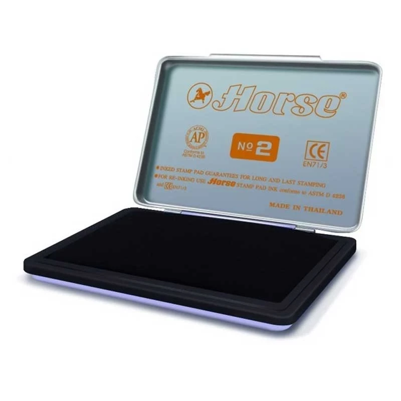 Horse Stamp Pad No. 2 Black Ink Pad for Clear, Crisp Impressions - Sstationery