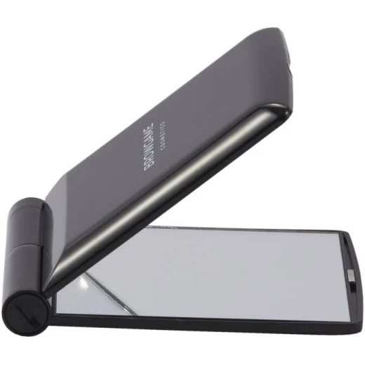 Browgame Cosmetics LED Pocket Mirror Crystal Clear for Makeup and Tweezing Portable Beauty Tool - Browgame cosmetics - Image 2