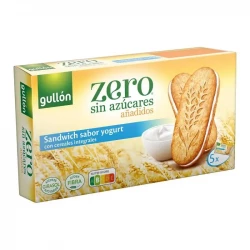 Gullon Yogurt Flavored Sandwich Biscuits with Whole Grains 220g - Healthy Snack