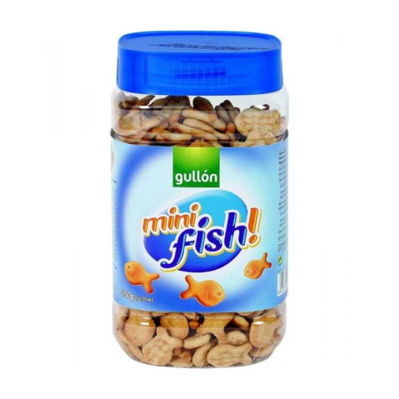 Gullon Mini Fish Savoury Biscuits 350g - Healthy Snack with High Oleic Oil - Gullon