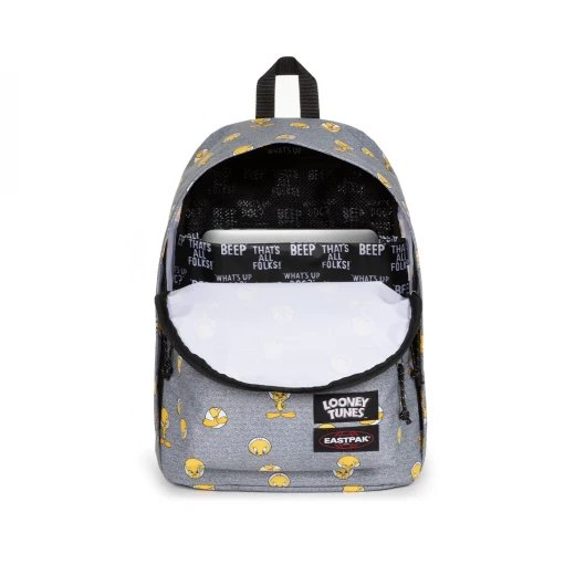 Eastpak Out Of Office Backpack – Looney Tunes Tweety Grey– 27 L, 44 × 29 × 22 cm, 500 g, Padded 13″ Laptop Sleeve - Eastpak - Image 2