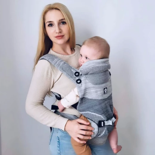 Dooky Be One Nova Grey Baby Carrier: Ergonomic, Breathable Suitable from 0-3 years (3.5-15 KG) - Dooky - Image 2