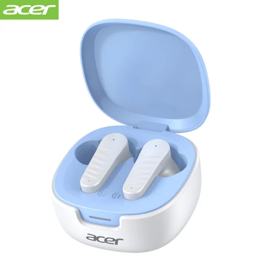 Acer Wireless Earbuds Bluetooth 5.4 – HiFi Stereo Headphones with AI Noise Reduction, 30h Standby, Intelligent Touch –,Blue Acer Wireless Earbuds Bluetooth 5.4 – HiFi Stereo Headphones with AI Noise Reduction, 30h Standby, Intelligent Touch –,Blue