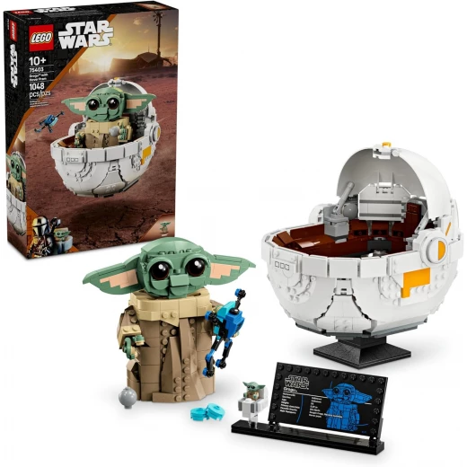 LEGO Star Wars: The Mandalorian Grogu with Hover Pram Building Toy Set - Star Wars Toy for Kids, Boys and Girls, Ages 10+ - Gift Idea for Birthday - 75403 LEGO Star Wars: The Mandalorian Grogu with Hover Pram Building Toy Set - Star Wars Toy for Kids, Boys and Girls, Ages 10+ - Gift Idea for Birthday - 75403