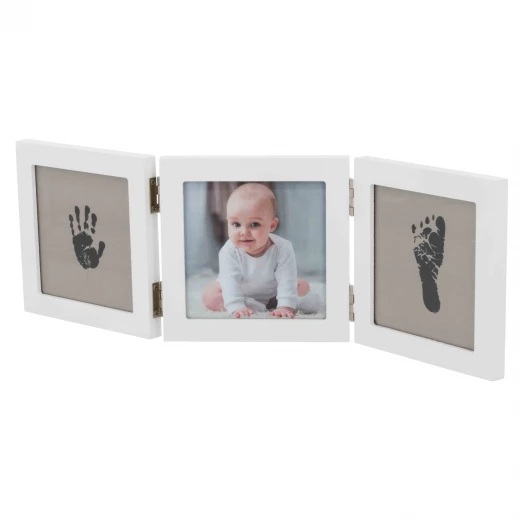 طقم إطار Dooky Happy Hands الثلاثي: التقط بصمات وذكريات الطفل طقم إطار Dooky Happy Hands الثلاثي: التقط بصمات وذكريات الطفل