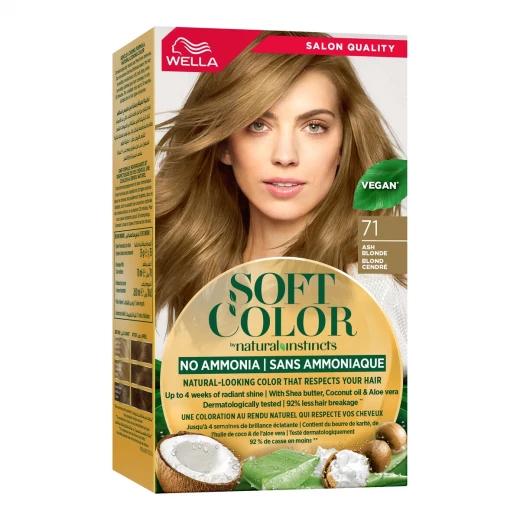 Wella Soft Color Kit 71 Ash Blonde Hair Dye - Long Lasting Wella Soft Color Kit 71 Ash Blonde Hair Dye - Long Lasting