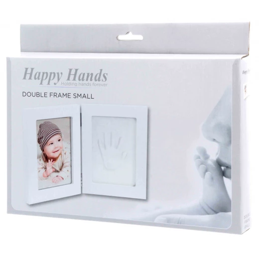 Dooky Happy Hands Double Frame Small: Baby Handprint & Photo Gift - Dooky - Image 2