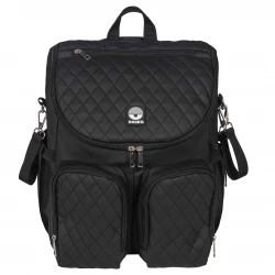 Dooky 2-in-1 Black Diaper Backpack: Stylish, Practical, & Organized