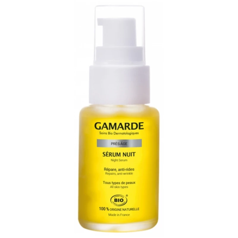 Gamarde Organic Près-Âge Night Serum 30ml - Anti-Wrinkle & Repair - Gamarde