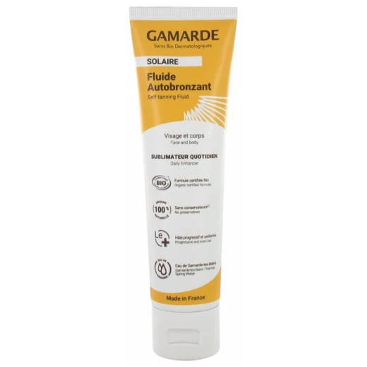 Gamarde Organic Self-Tanning Fluid 100ml - Natural Tan for Face & Body Gamarde Organic Self-Tanning Fluid 100ml - Natural Tan for Face & Body
