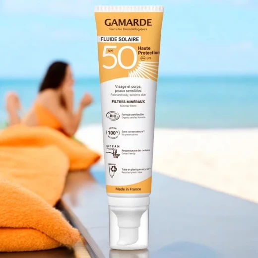 سائل واقي شمس جامارد العضوي SPF50 100 مل يوفر حماية فعالة وطبيعية للوجه والجسم ضد اشعة الشمس الضارة - جامارد - Image 3