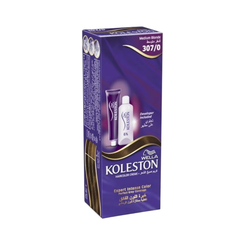 Wella Koleston Hair Color Cream Medium Blonde 307/0 - Permanent - Wella