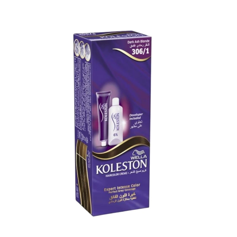 Wella Koleston Hair Color Cream Dark Ash Blonde 306/1 - Permanent - Wella