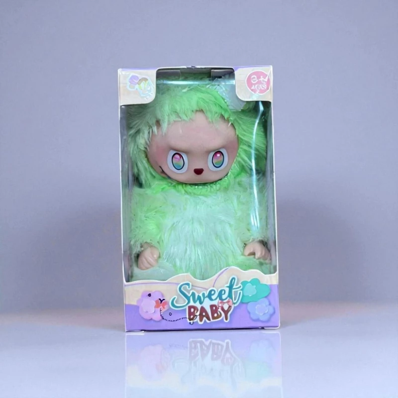Labubu 5th Generation Mini Doll – Small Collectible Figure Keychain 9cm | Cute Accessory & Decoration, Light Green - Labubu