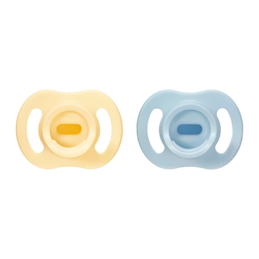 Tommee Tippee UltraLight StayPut Orthodontic Silicone Soother, 0-6 m Blue & Yellow - Tommee Tippee - Image 3