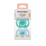 Tommee Tippee UltraLight StayPut Orthodontic Silicone Soother, 0-6 m Blue & Green - Tommee Tippee