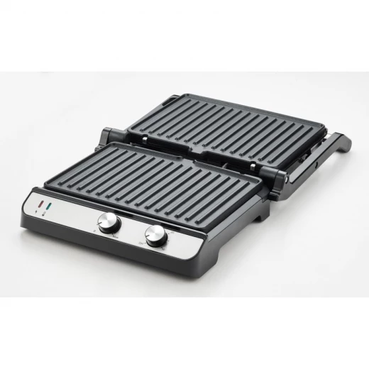 شواية كهربائية شارك AG-4400SS بقوة 2000 واط - طهي سريع وفعال، حجم متوسط، سطح غير لاصق، درجة حرارة قابلة للتعديل، سهلة التنظيف، مثالية للشواء الصحي في المنزل - شارك - Image 2