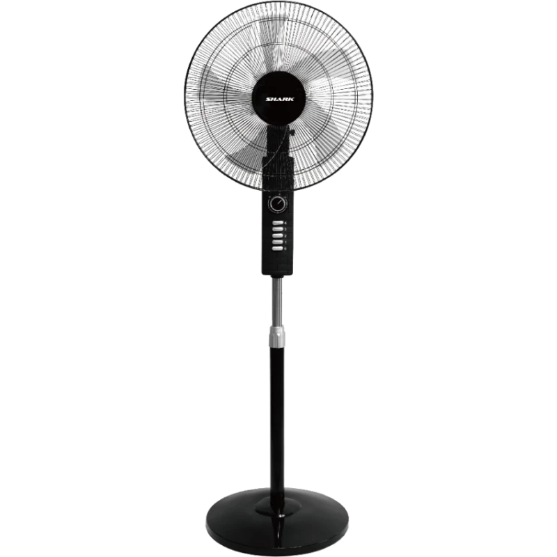 Shark SF-50 18-Inch Black Stand Fan – 4-Speed Adjustable, Portable and Energy-Efficient Quiet Operation Modern Design for Bedrooms Living Rooms Offices Ensuring Comfortable Airflow - Shark