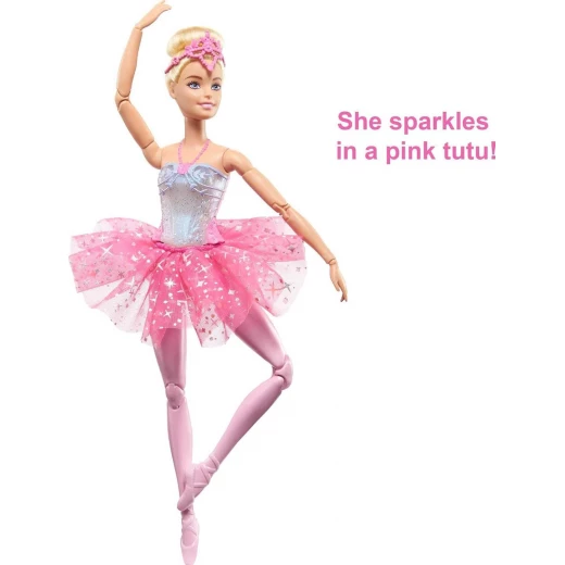 Barbie Dreamtopia Twinkle Lights Ballerina Doll Blonde Hair LightUp Feature Pink Tutu Ballet Toy - Barbie - Image 6