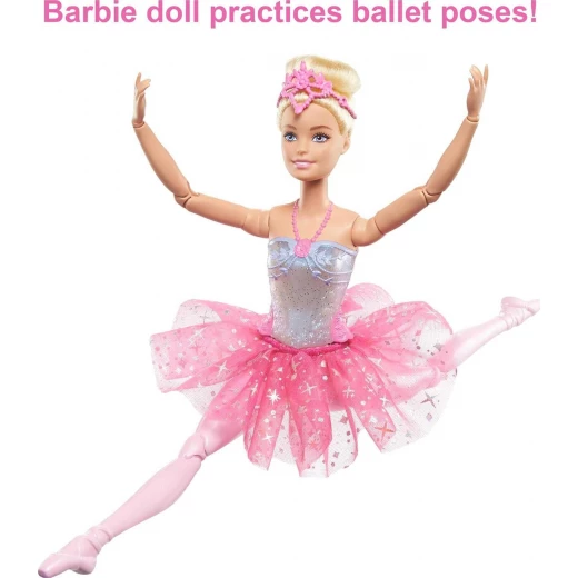 Barbie Dreamtopia Twinkle Lights Ballerina Doll Blonde Hair LightUp Feature Pink Tutu Ballet Toy - Barbie - Image 4