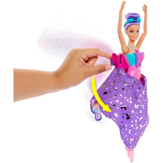 Mattel Barbie Dance & Flutter Doll with Butterfly Wings Transformation HXJ10 for Girls - Barbie - Image 4