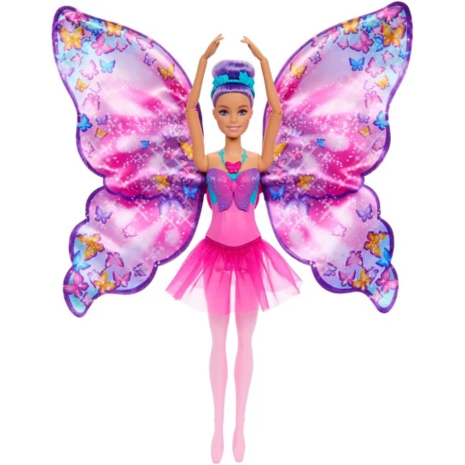 Mattel Barbie Dance & Flutter Doll with Butterfly Wings Transformation HXJ10 for Girls - Barbie - Image 5