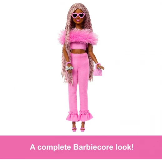 Barbie Deluxe Style Doll #4 in Pink Jumpsuit with Braided Hair, Fashion Doll for Kids - Barbie - Image 5