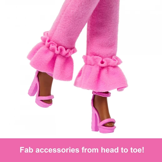 Barbie Deluxe Style Doll #4 in Pink Jumpsuit with Braided Hair, Fashion Doll for Kids - Barbie - Image 4