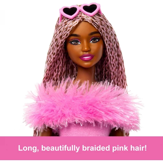 Barbie Deluxe Style Doll #4 in Pink Jumpsuit with Braided Hair, Fashion Doll for Kids - Barbie - Image 3