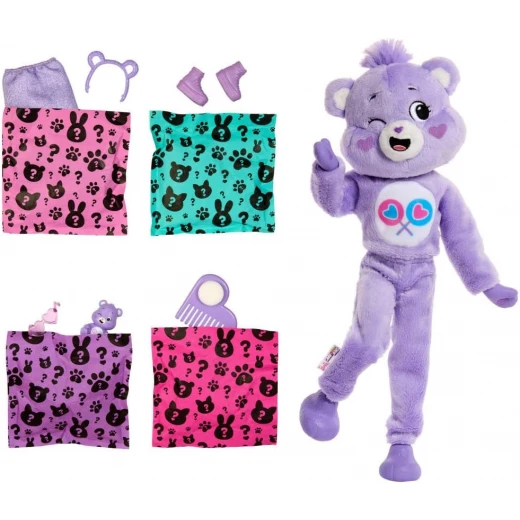 Mattel Barbie Cutie Reveal Doll & Accessories Share Bear Costume with Color Change & Mini Bear - Barbie - Image 3