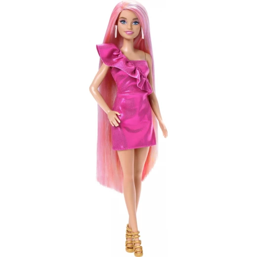 Barbie Fun & Fancy Hair Doll Featuring Extra Long, Colorful Blonde Hair & Styling Accessories, Including 1 Doll, 10+ Styling Pieces, & Endless Creative Play for Girls Age 3+ - Barbie - Image 4