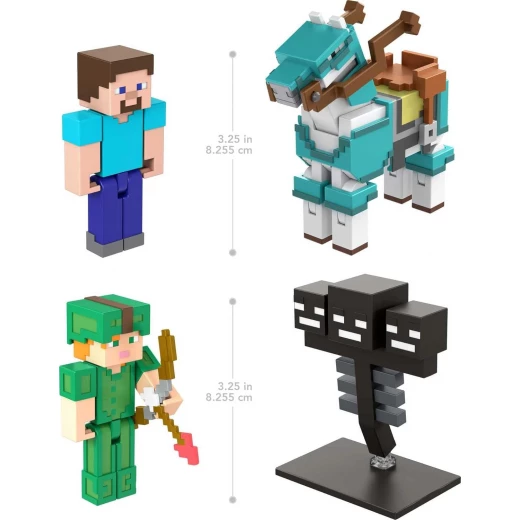 مجموعة شخصيات ماتيل ماينكرافت 8 سم، عبوة من 2 شخصيات متنوعة - ماتيل - Image 2