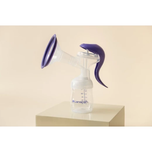Lansinoh Manual Breast Pump, Portable, Quiet & Comfortable, 2-Phase Technology for Natural Let-Down & Expression, Lightweight & Easy to Use for Home or Travel - Lansinoh - Image 4