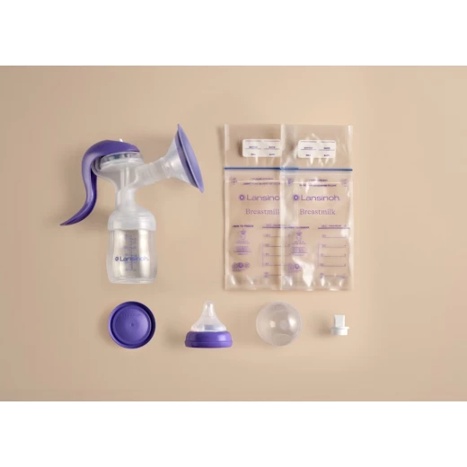 Lansinoh Manual Breast Pump, Portable, Quiet & Comfortable, 2-Phase Technology for Natural Let-Down & Expression, Lightweight & Easy to Use for Home or Travel - Lansinoh - Image 10
