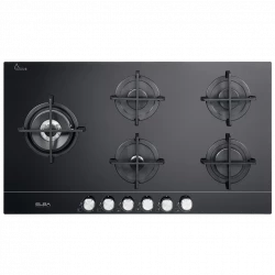 Elba 90cm Built-in Gas Hob with Vitroceramic & Cast Iron