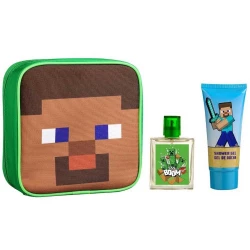 طقم هدايا Air-Val Minecraft للأطفال: EDT 50 مل & جل استحمام