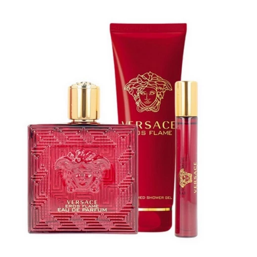 مجموعة هدايا فيرساتشي إيروس فليم للرجال: ماء عطر، جل استحمام وسفر - فيرساتشي - Image 2