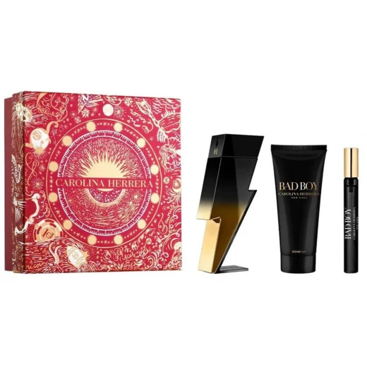مجموعة هدايا Carolina Herrera Bad Boy Extreme للرجال - 100 مل EDP مجموعة هدايا Carolina Herrera Bad Boy Extreme للرجال - 100 مل EDP